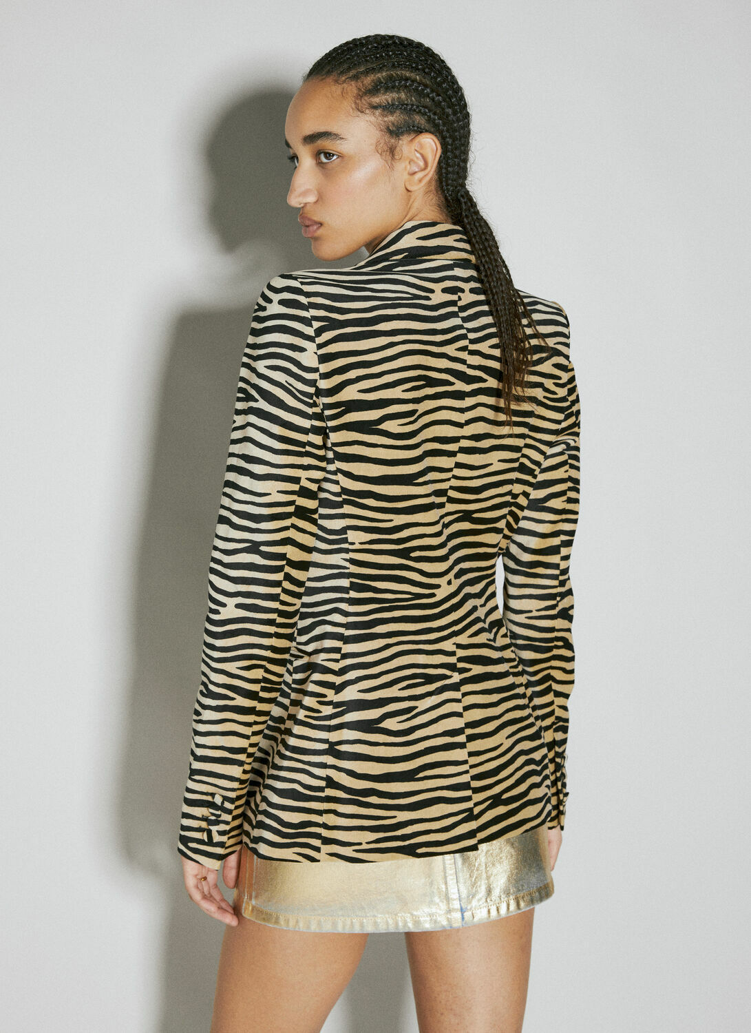 Rabanne Tiger Print Tailored Blazer