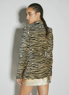 Rabanne Tiger Print Tailored Blazer