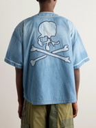 Mastermind World - Logo-Appliquéd Denim Shirt - Blue