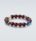 Ileana Makri Sterling silver beaded bracelet with gemstones