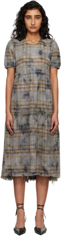 Photo: R13 Blue Shredded Relaxed Midi Dress
