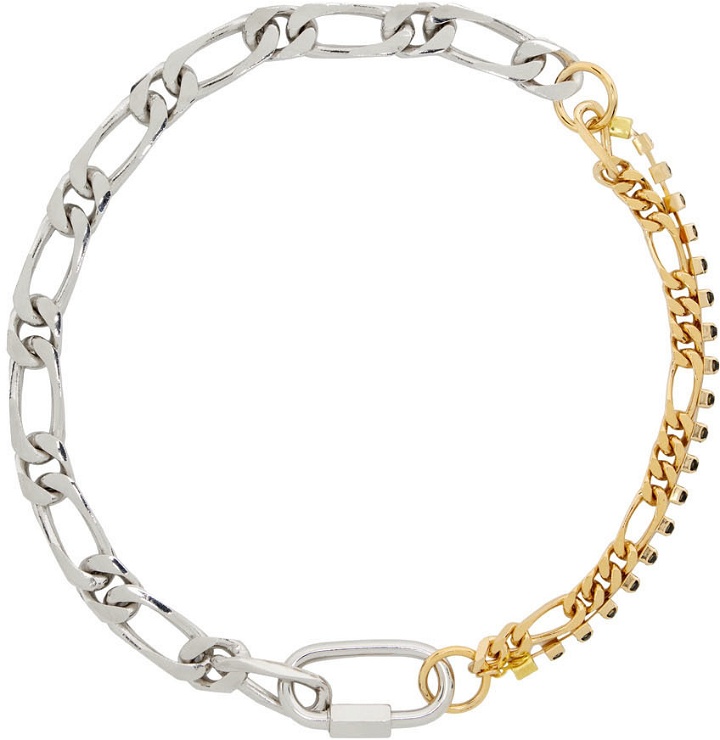 Photo: IN GOLD WE TRUST PARIS Silver & Gold Crystal Figaro Necklace