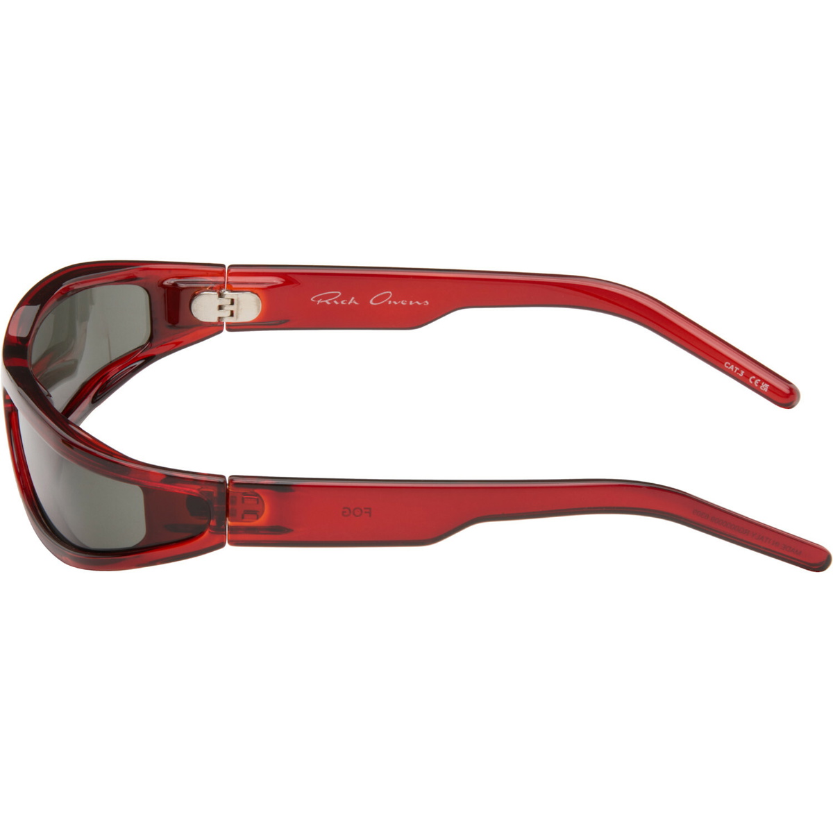 Rick Owens Burgundy Tower Fog Sunglasses