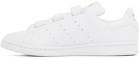 adidas Originals White & Gold Stan Smith Sneakers