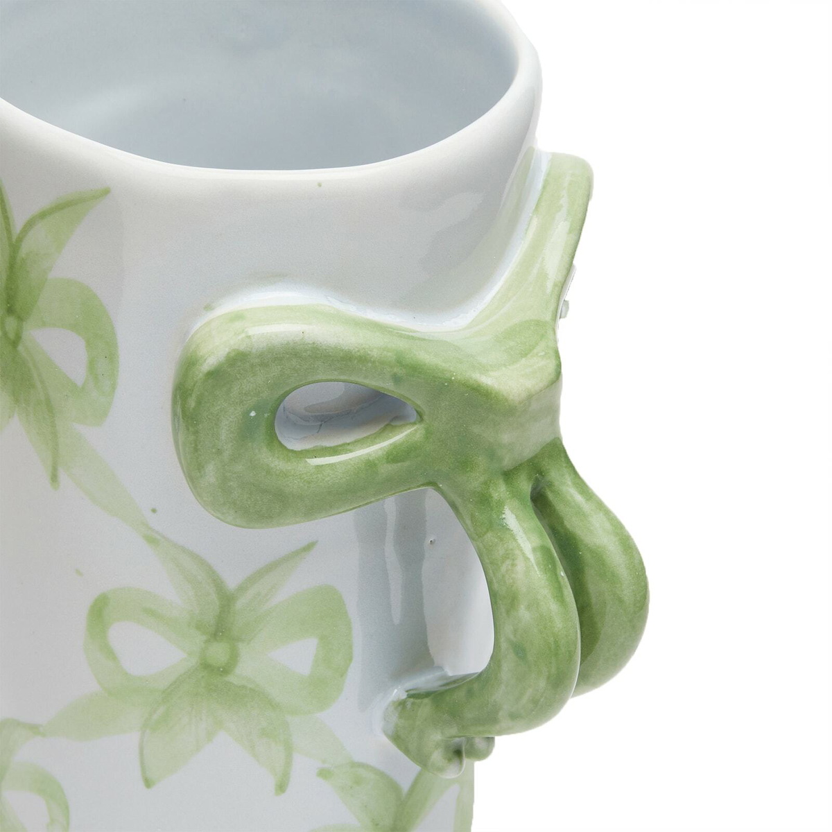 Damson Madder Women's Bow Bow Vase in Green Bow/Blue 