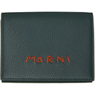 Marni Green 'Marni Mending' Leather Trifold Wallet