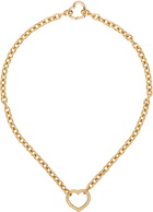 Numbering SSENSE Exclusive Gold #5802 Heart Chain Link Necklace