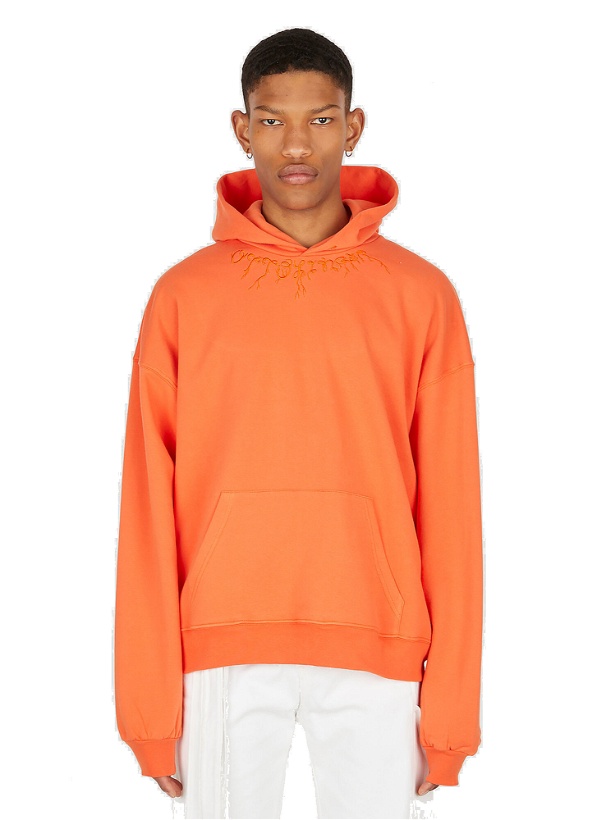 Photo: Otto Embroidered Hooded Sweatshirt in Orange