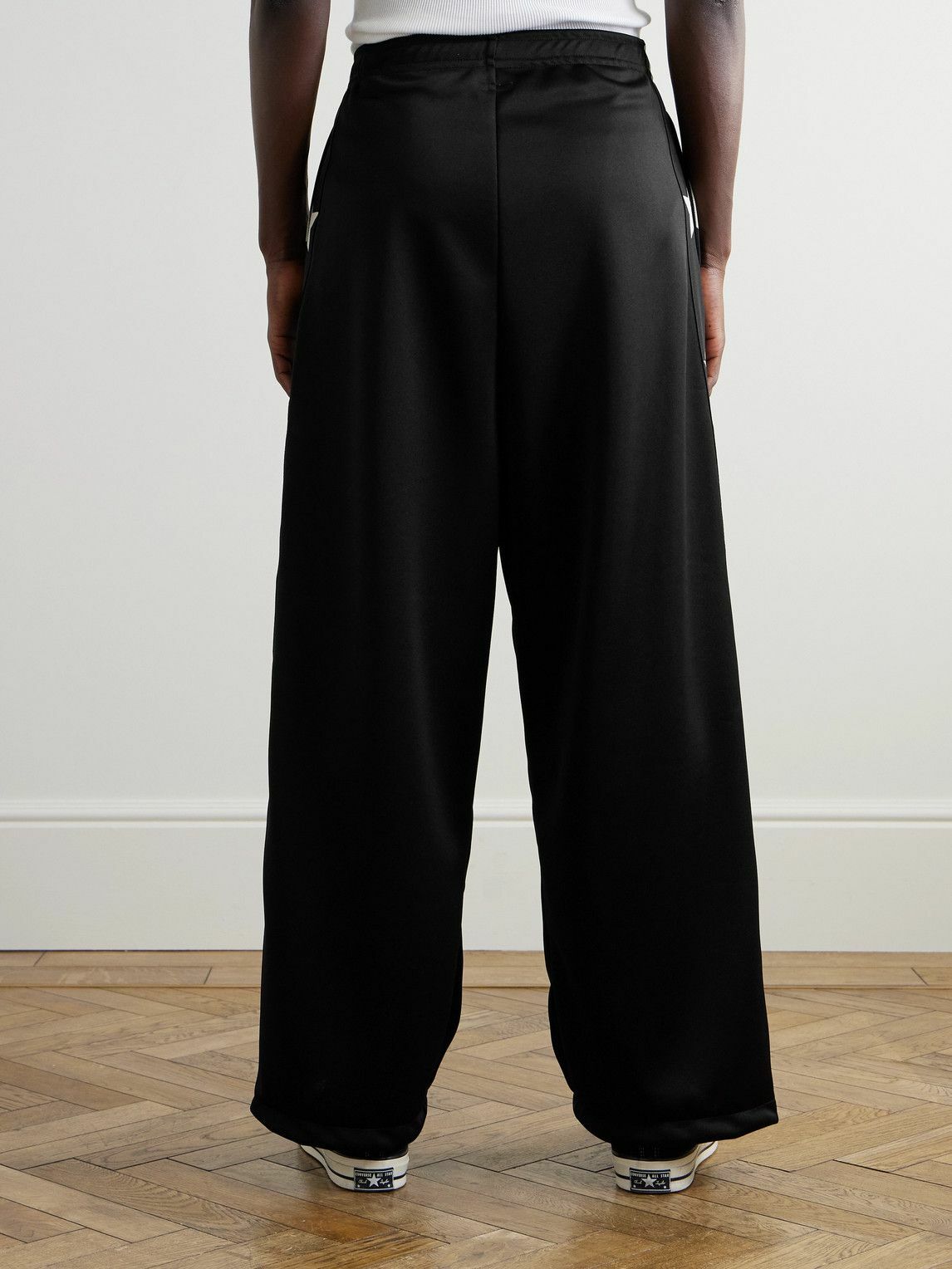 KAPITAL - Logo-Appliquéd Printed Tech-Jersey Sweatpants - Black