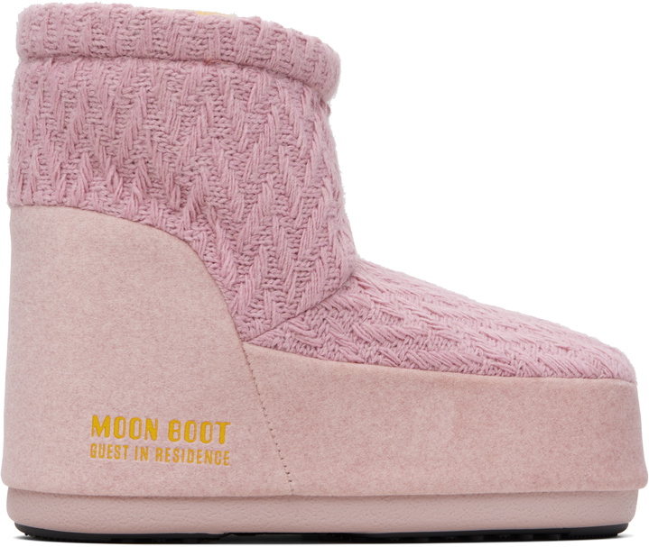 Photo: Guest in Residence Pink Moon Boot Edition Icon Low No Lace Knit Boots