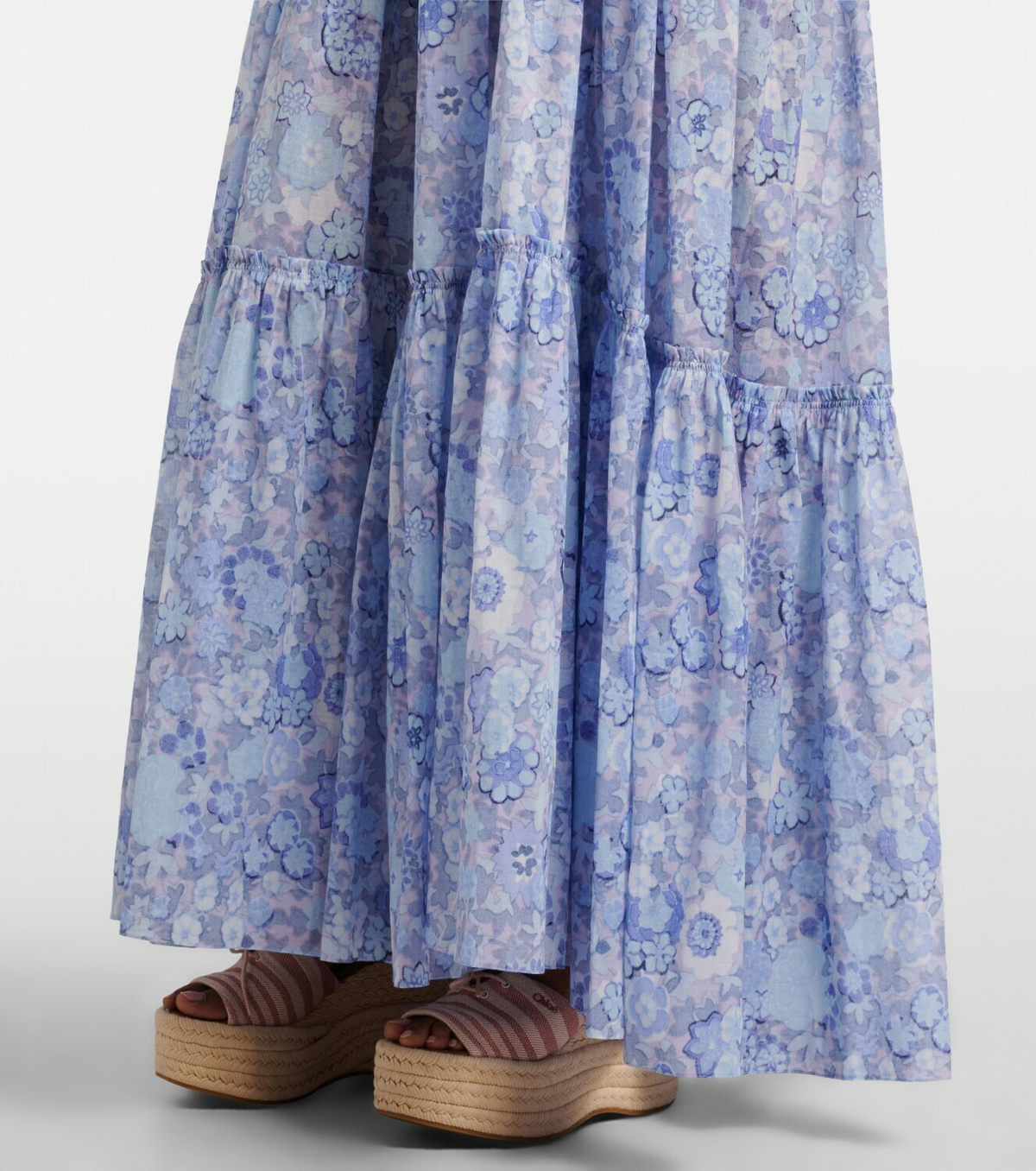 Chloé Floral cotton voile maxi dress