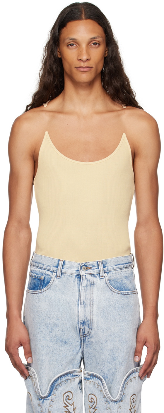 Y/Project White Invisible Strap Tank Top Y/Project