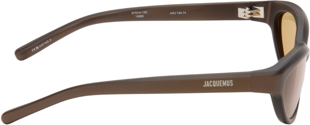 JACQUEMUS Brown 'The Curvo' Sunglasses