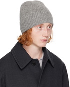 Dries Van Noten Gray Alpaca & Merino Wool Beanie