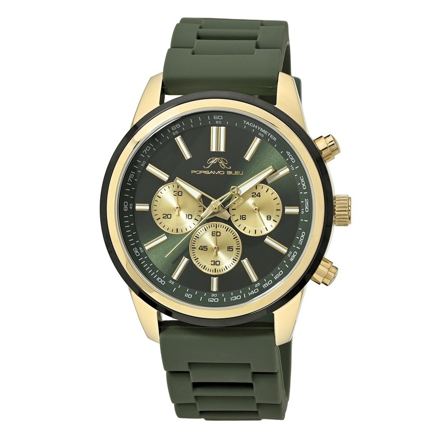Porsamo Bleu Logan Chronograph Quartz Green Dial Mens Watch 1451ELOR