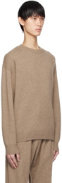AURALEE Brown Crewneck Sweater