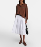 Prada Silk-blend polo sweater