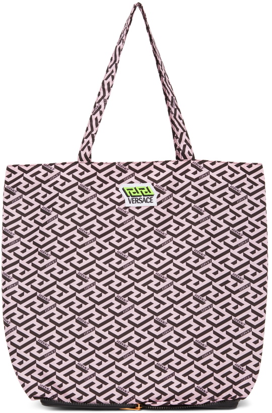 Photo: Versace Pink 'La Greca' Packable Tote