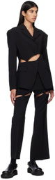 J KOO Black Cutout Blazer