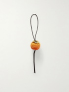 JW Anderson - Persimmon Crocheted Cotton and Leather Bag Charm
