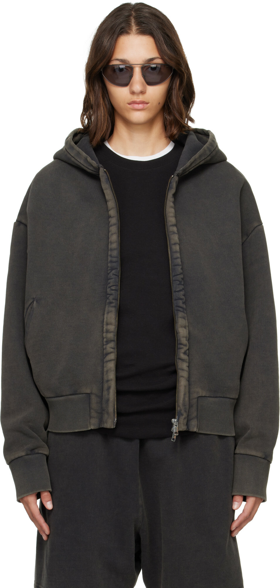 Entire Studios Black Thermal Hoodie