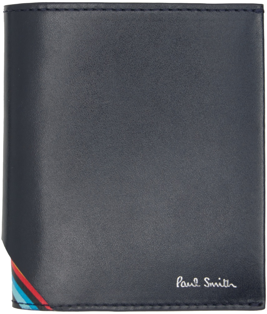Paul Smith Navy Signature Stripe Compact Wallet Paul Smith