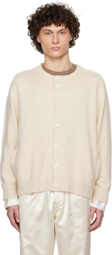 Photo: Bode Off-White Meringue Cardigan