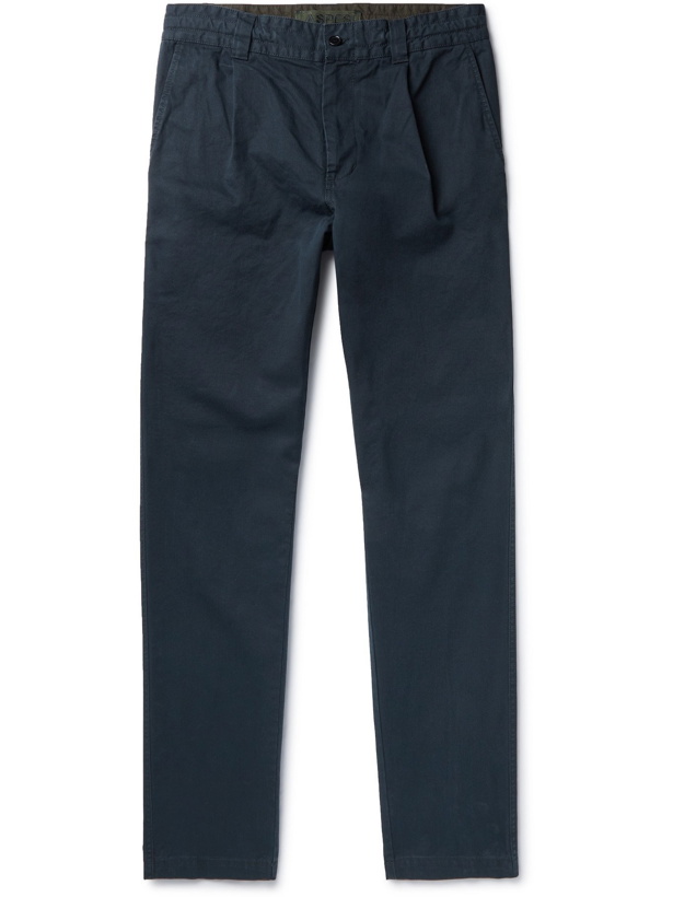 Photo: ASPESI - Tapered Cotton-Drill Trousers - Blue