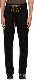 Rhude Black Drawstring Trousers