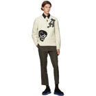 Alexander McQueen Off-White Gothic Skull Sweater