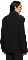 Recto Black Single Suit Blazer