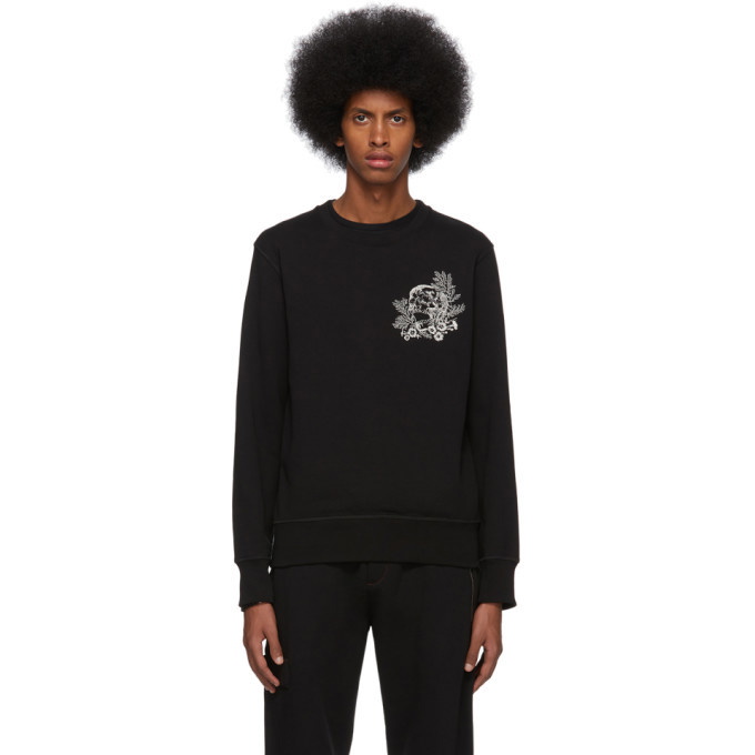 Photo: Alexander McQueen Black Skull Flower Sweatshirt