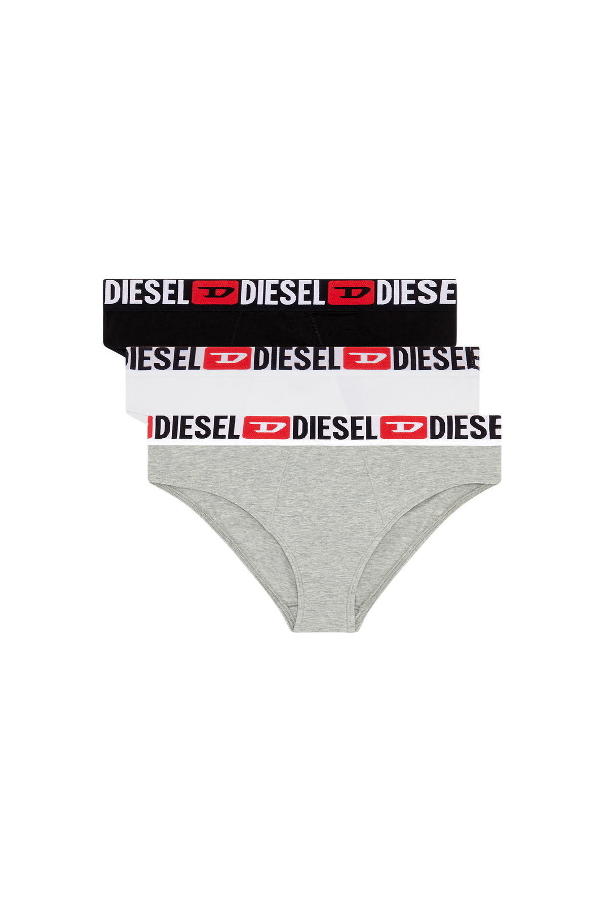 Diesel Three-pack ribbed high-waisted briefs - Panties Womens in Multicolor