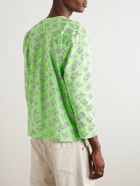 ERL - Printed Cotton-Jersey T-Shirt - Green
