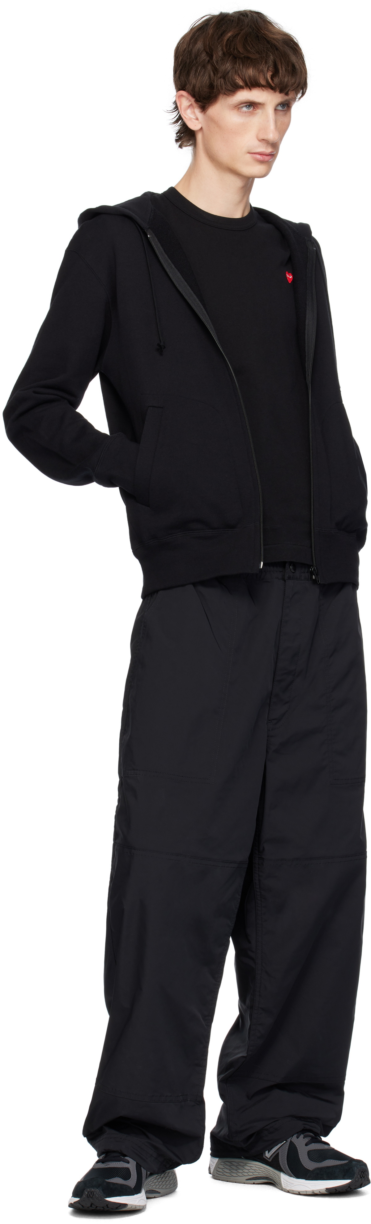 COMME des GARÇONS PLAY Black Heart On Back Hoodie