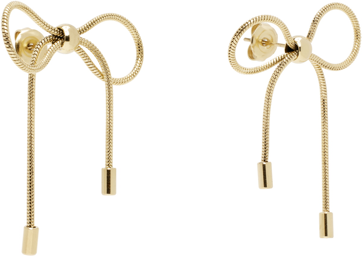 Marland Backus Gold Bow Earrings