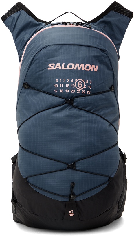 Photo: MM6 Maison Margiela Blue & Black Salomon Edition XT 15 Backpack, 20 L