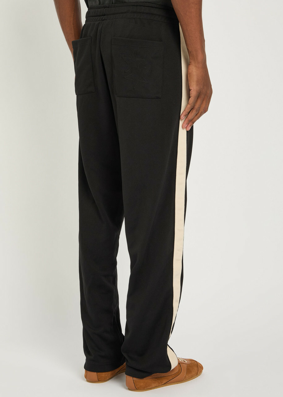 Cole Buxton Stripe Straight-leg Jersey Track Pants Black