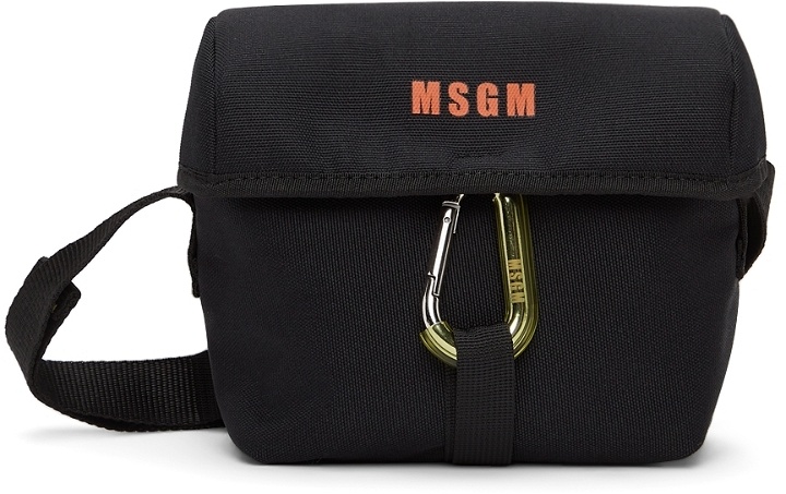 Photo: MSGM Black Logo Camera Bag