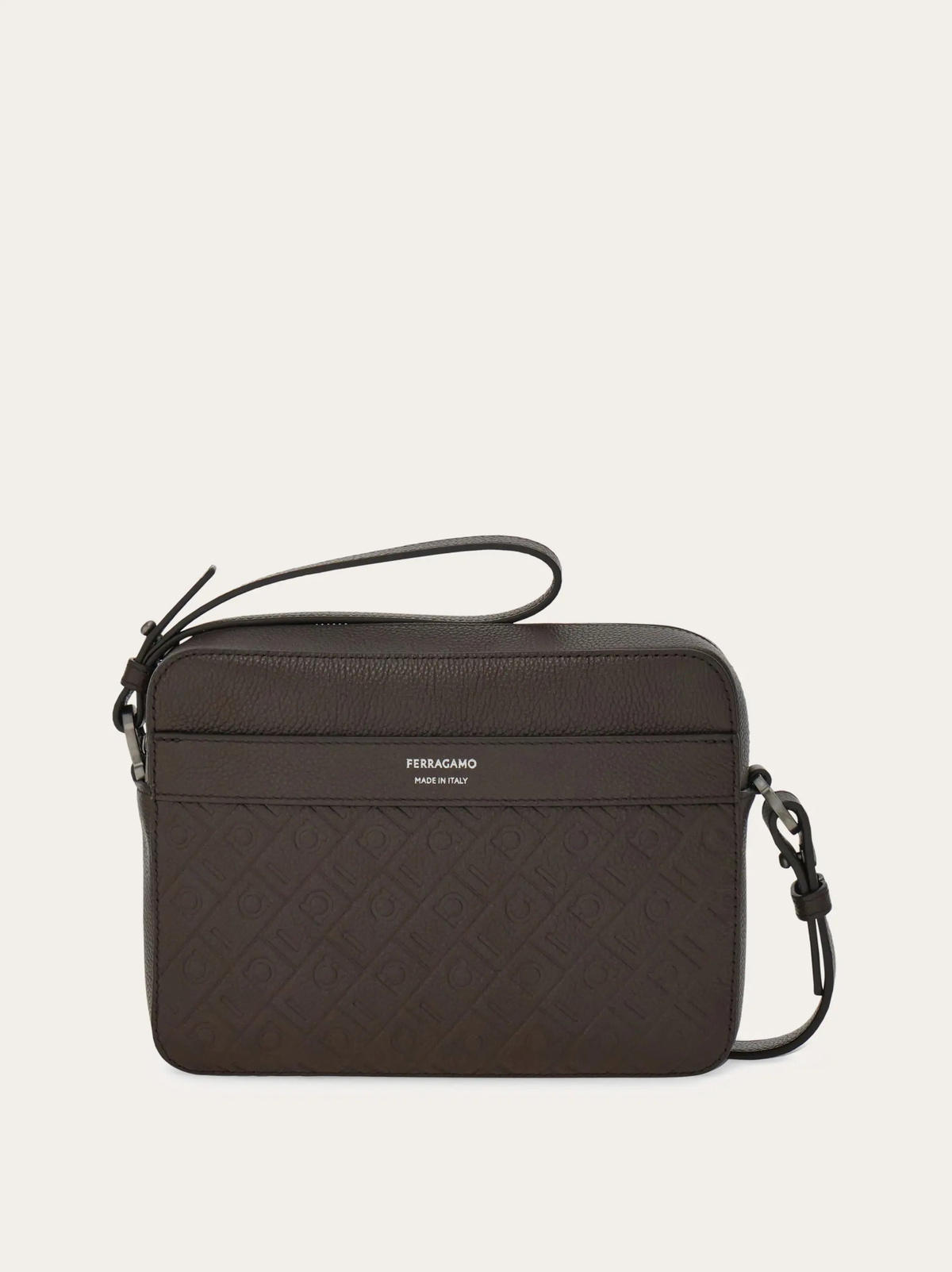 Ferragamo Mens Ferragamo Monogram shoulder bag in Brown