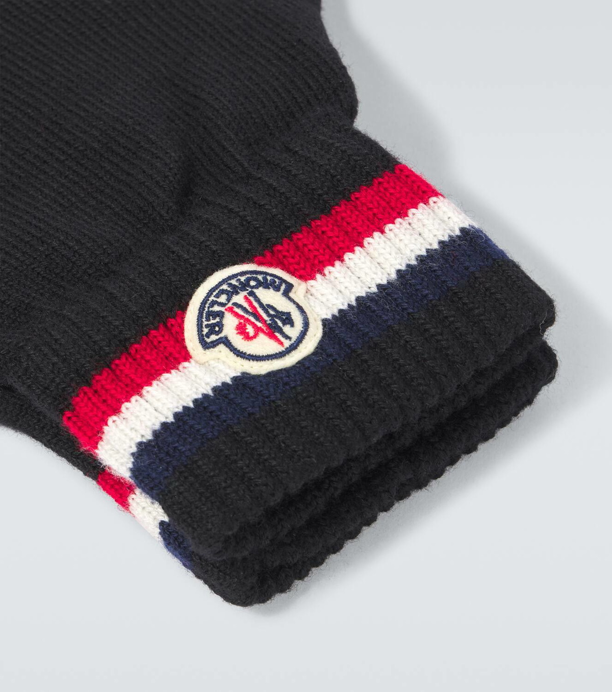 Moncler Tricolor wool gloves