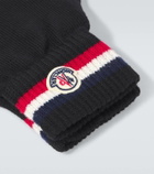 Moncler Tricolor wool gloves