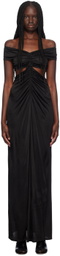Atlein Black Cutout Maxi Dress
