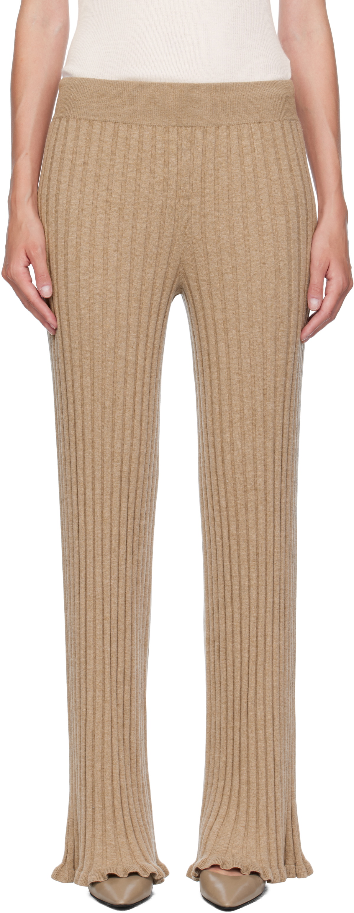 LISA YANG Beige Eveline Trousers