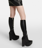 Versace - Tempest leather platform knee-high boots
