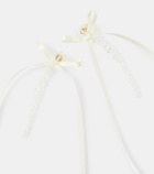 Simone Rocha Drip bow-embellished crystal drop earrings