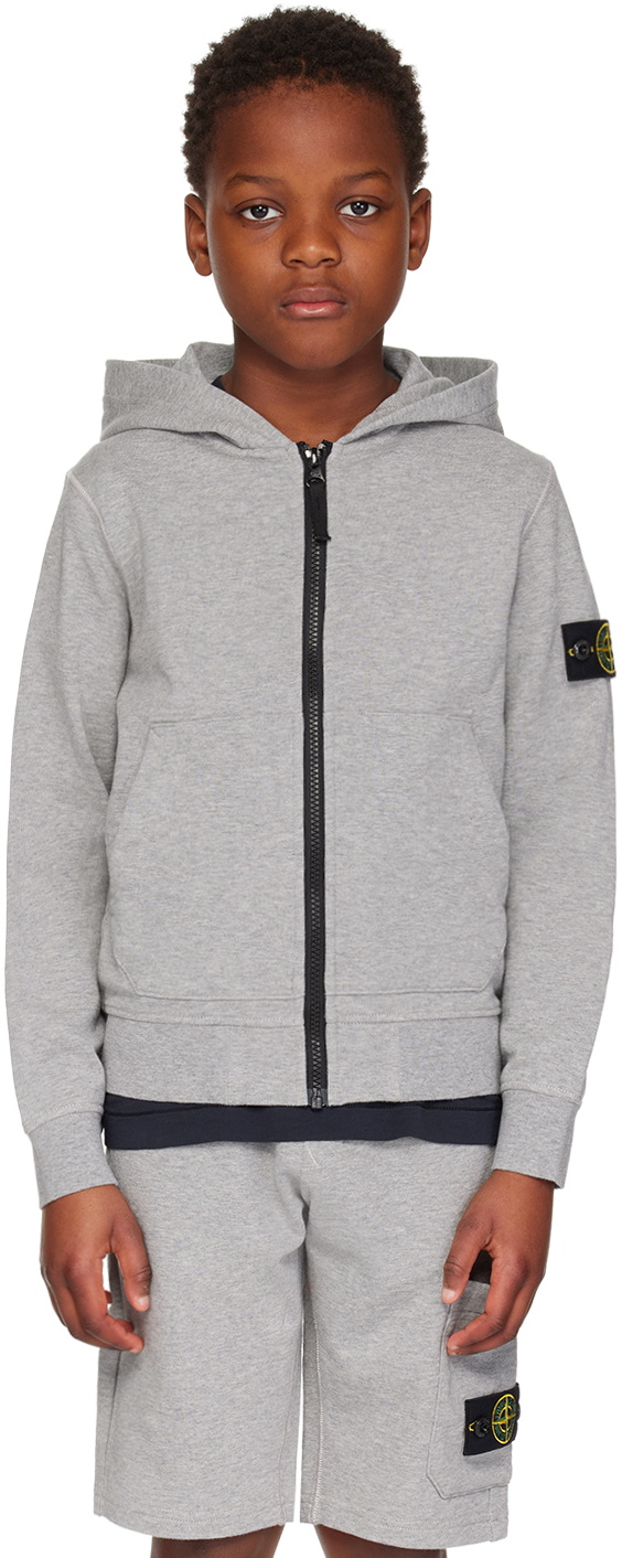 Stone Island Junior Kids Gray 60740 Hoodie Stone Island Junior