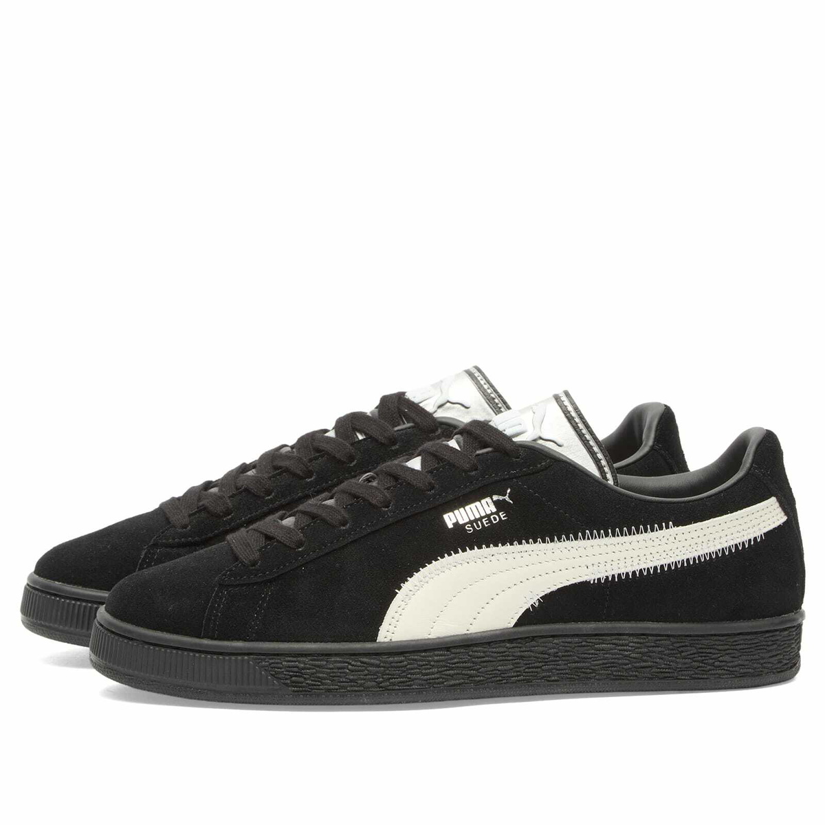 END. x Puma Suede Sneaker in Puma Black/Warm White