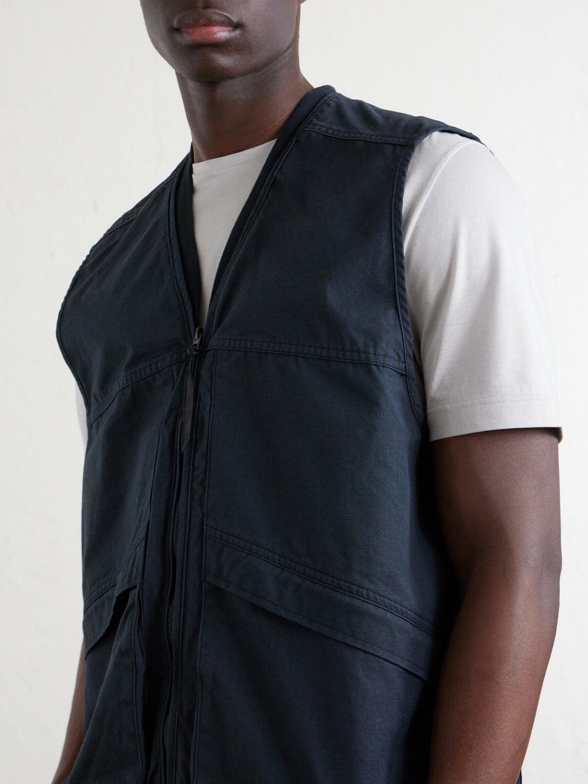 OrSlow - Utility Cotton Vest - Blue