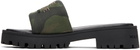 Marc Jacobs Khaki 'The Camo Jacquard Lug Sole Slide' Sandals